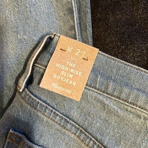 NWT Madewell high rise slim boyjean